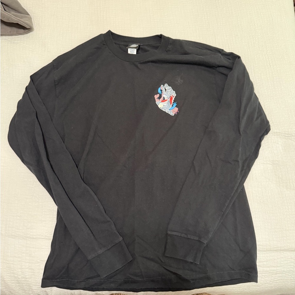 Santa Cruz Black Long Sleeve Shirt with Graphic Design